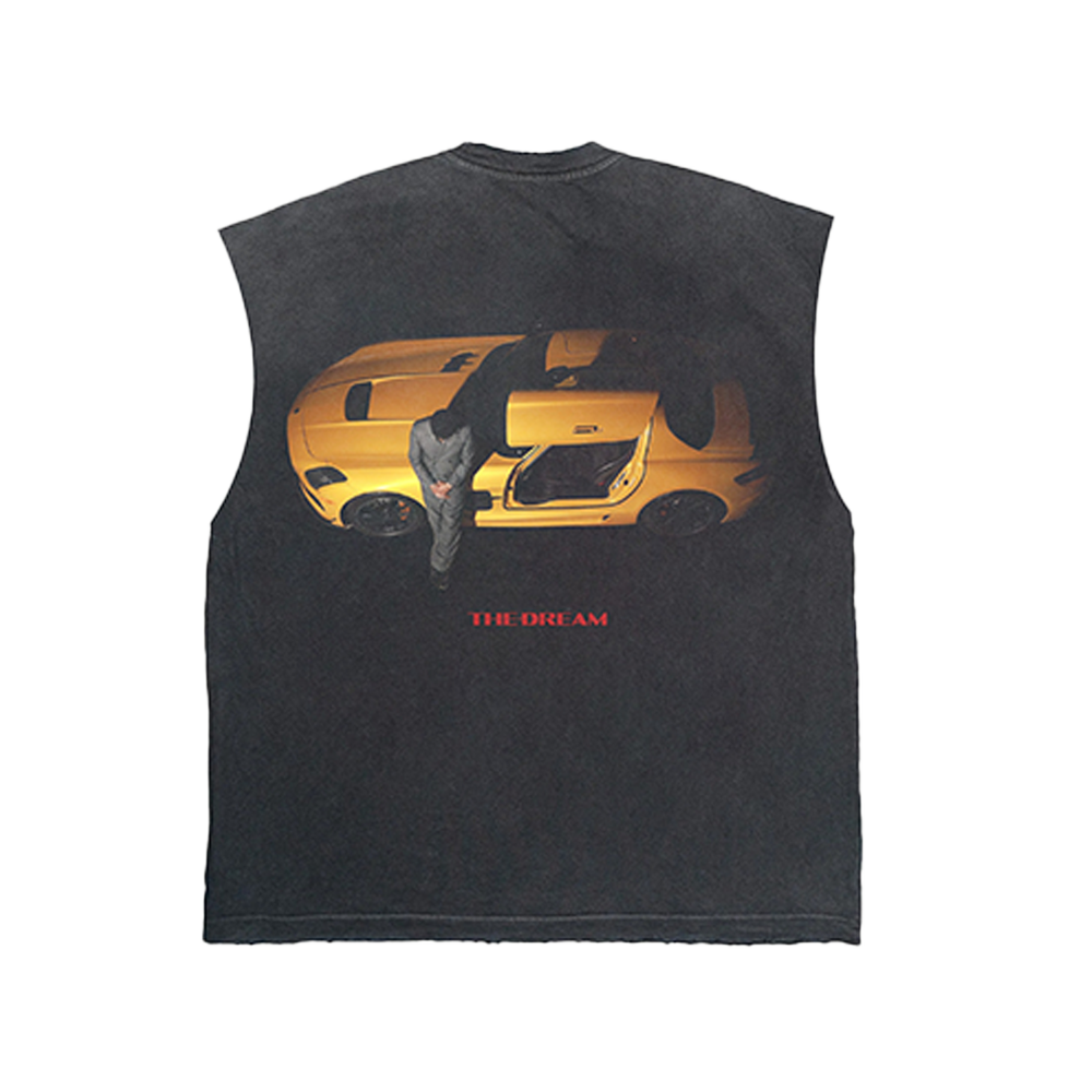 Love Hate Sleeveless T-shirt Back